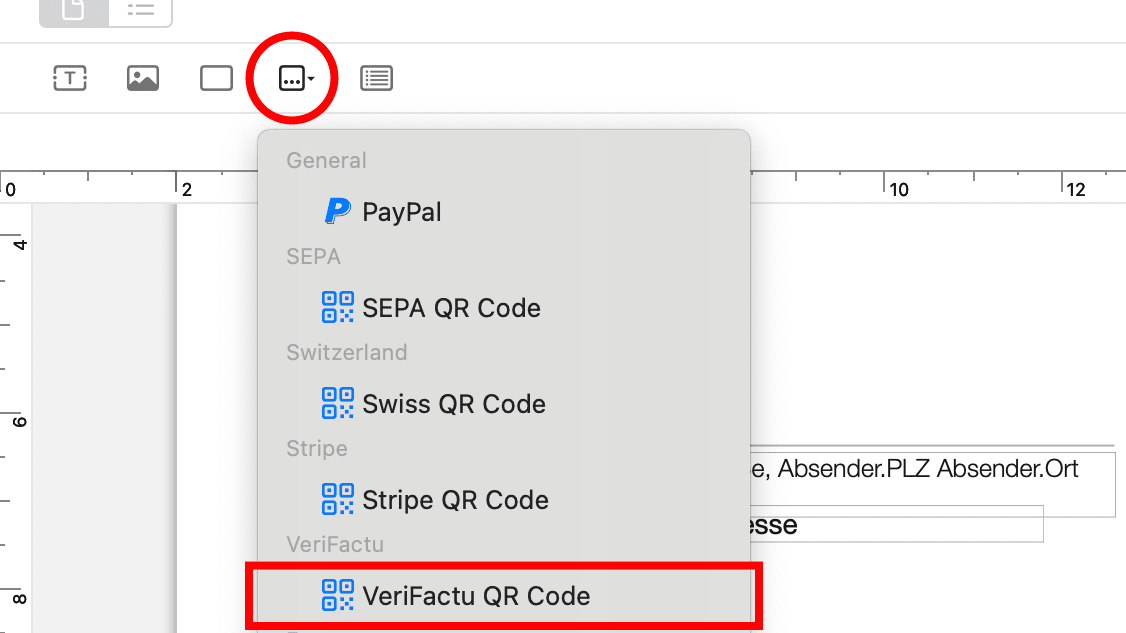 VeriFactu QR code in layout